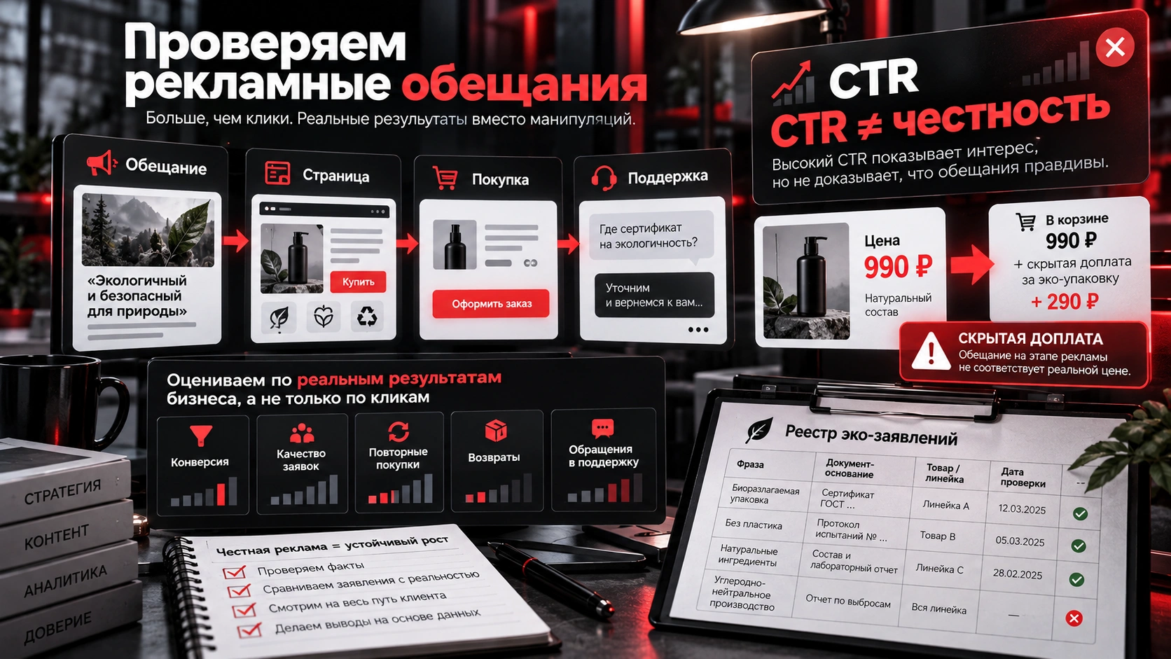 Как проверить рекламные обещания без манипуляций и избежать гринвошинга в digital-маркетинге Этический маркетинг и гринвошинг: проверка рекламных обещаний, аналитики и подтверждающих данных для сохранения доверия клиентов