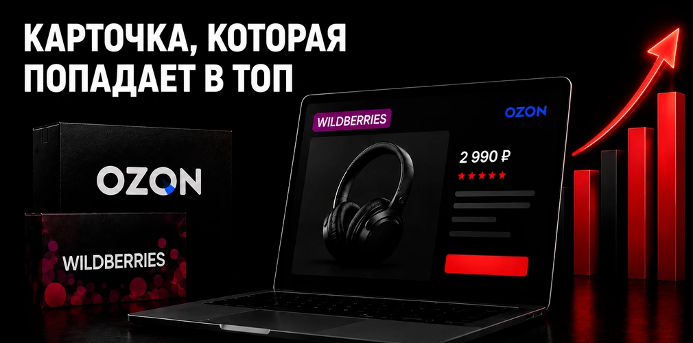 Карточка товара для Wildberries и Ozon с оптимизацией под ТОП выдачи маркетплейсов в 2026 году