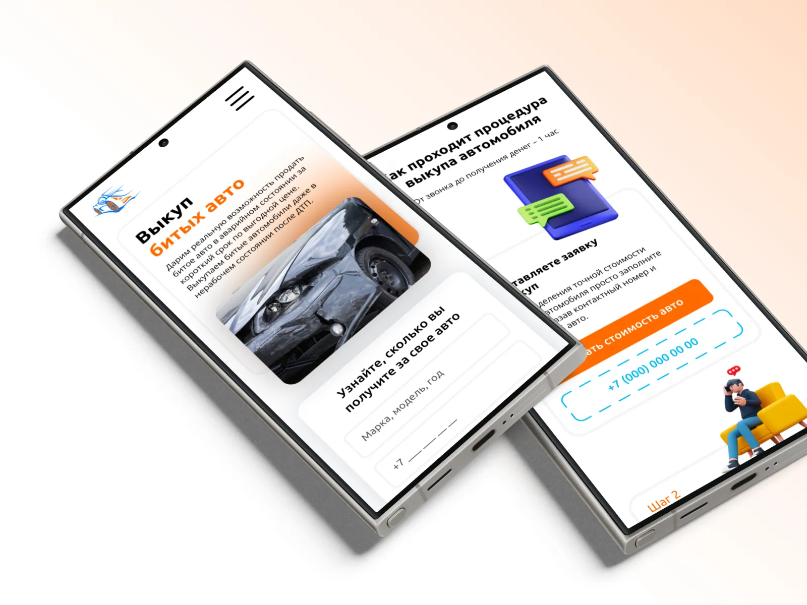 Отображение сайта по автовыкупу Отображение сайта по выкупу авто