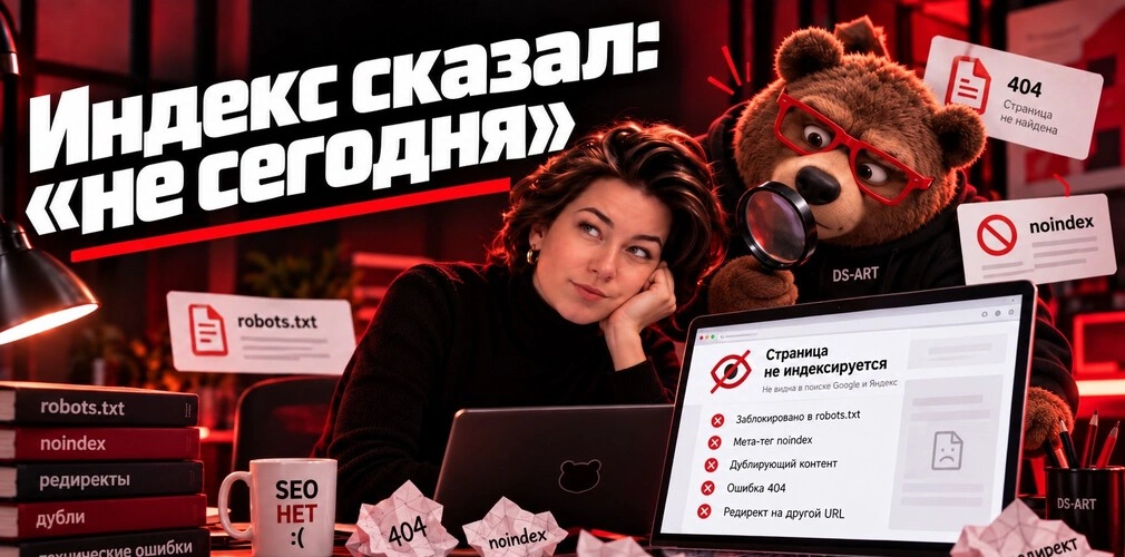 Ошибки при разработке сайта, мешающие SEO-продвижению — проблемы индексации, robots.txt, noindex и редиректов