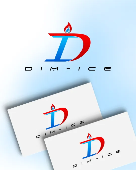Этапы разработки лого Dim Ice