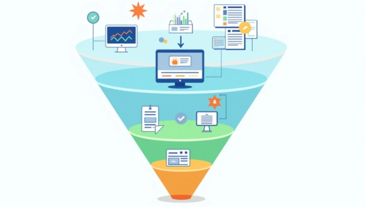 Контент для SEO B2B, как создавать эффективные материалы для воронки продаж Контент для SEO B2B с этапами воронки продаж и лидогенерации