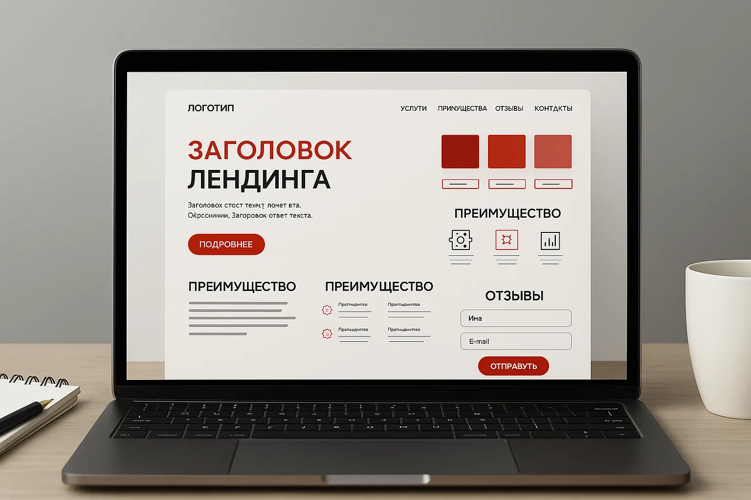 UX/UI проектирование лендинга