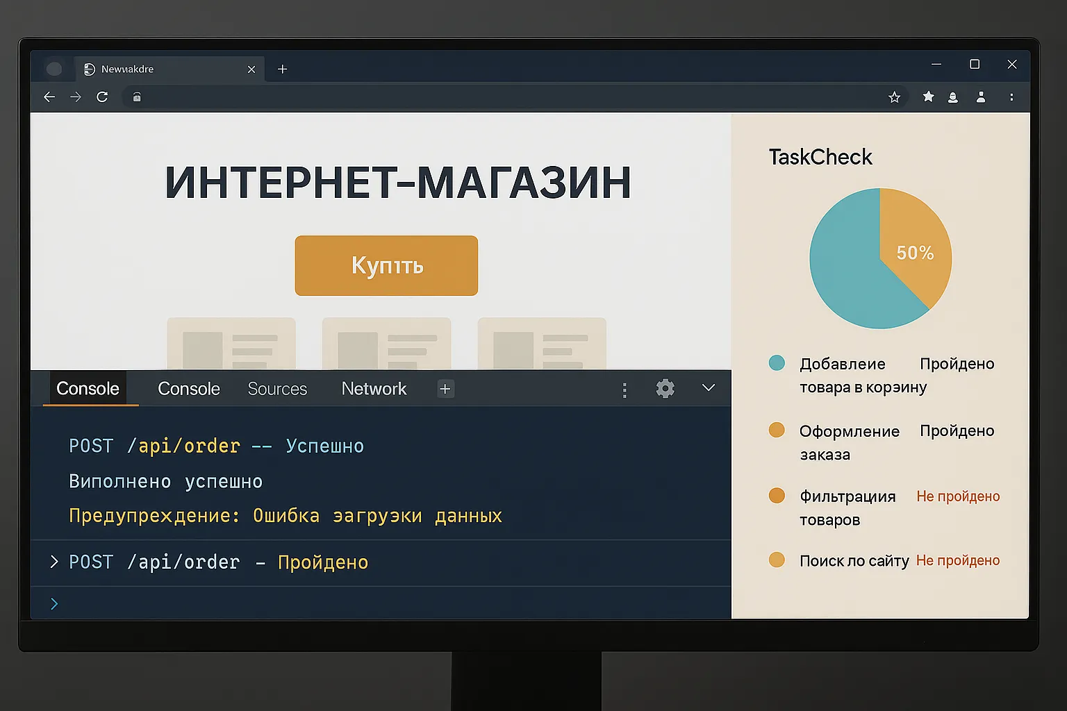 Тестирование функционала при разработке интернет-магазина