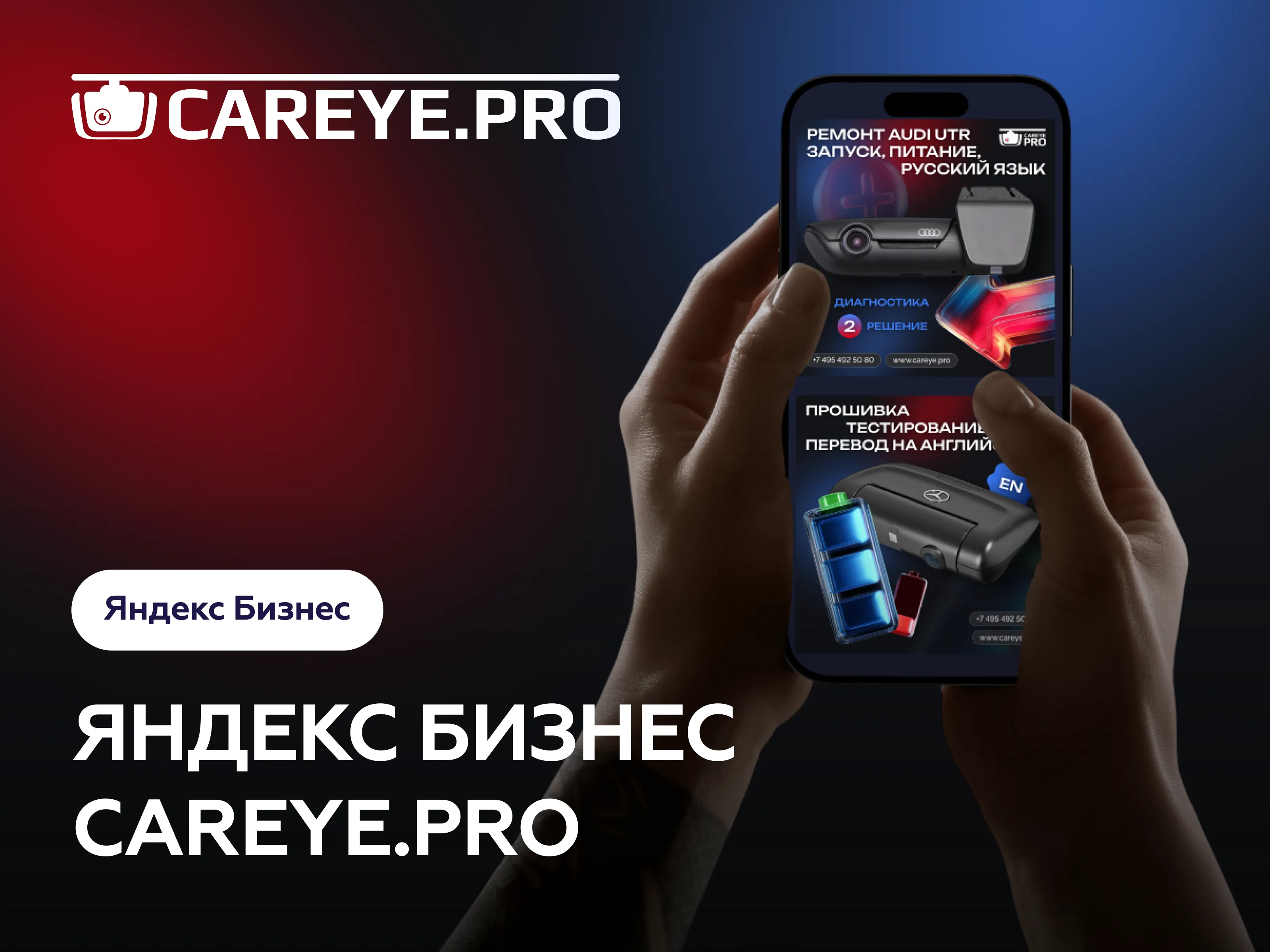 Кейс по заполнению профиля и запуску рекламы в Яндекс компании Careye Pro