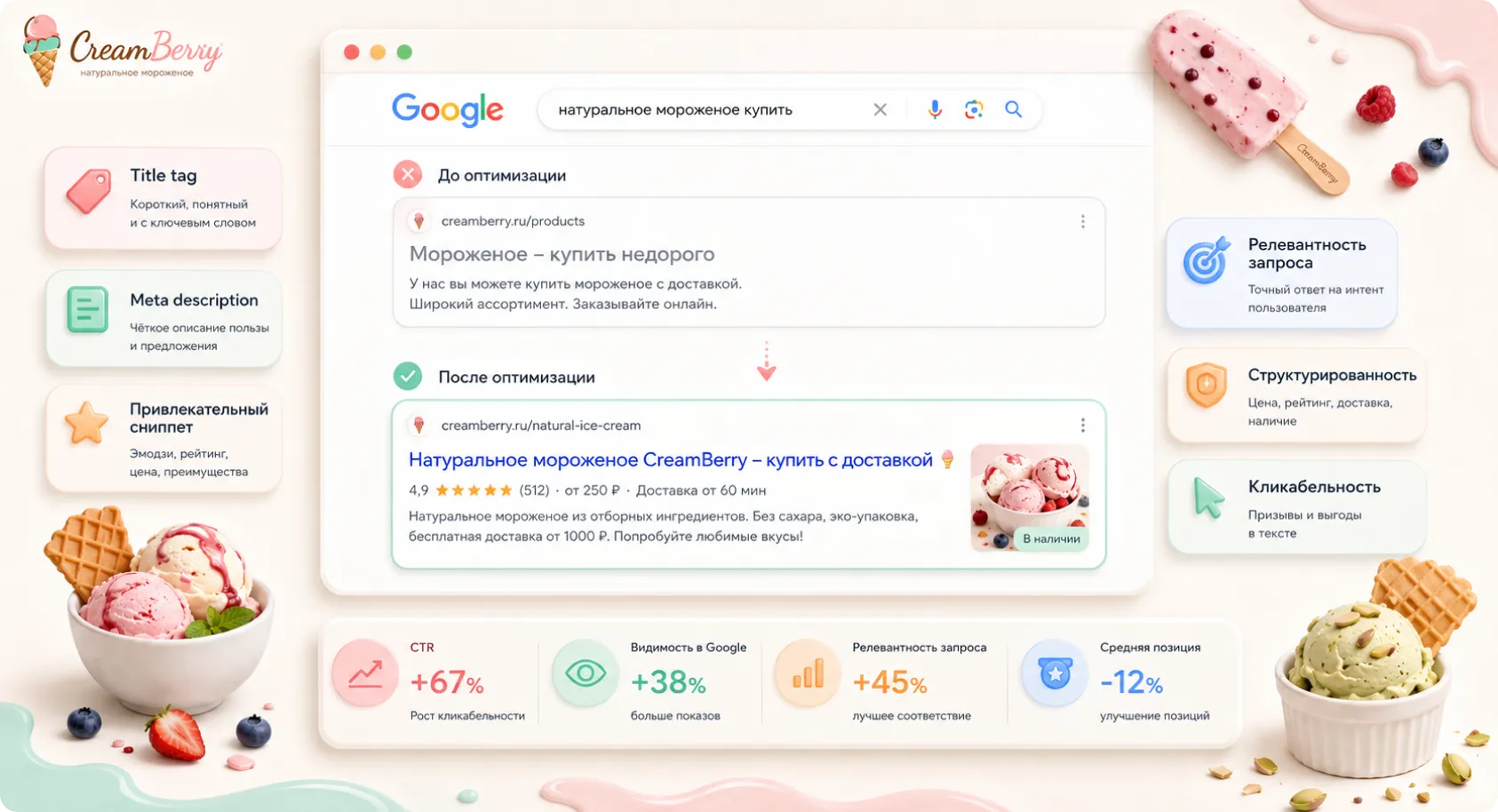 Расставим SEO-заголовки на страницах Разметим СЕО-заголовки на страницах