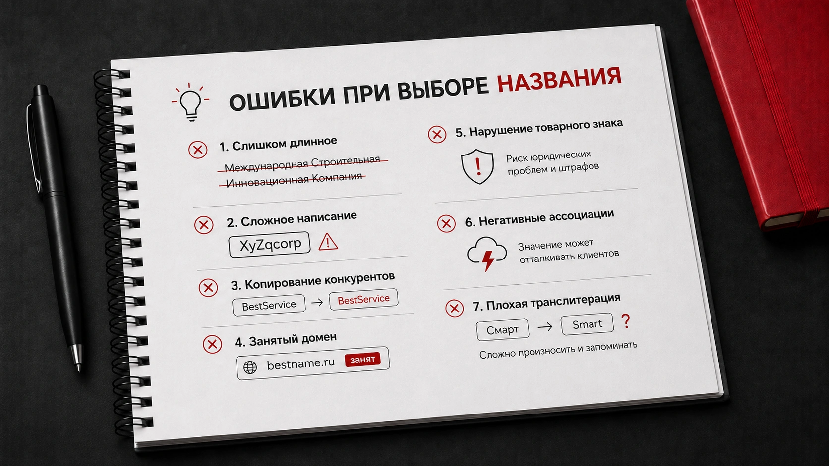 Ошибки нейминга компании, которых стоит избегать при создании названия бренда Типичные ошибки при выборе названия бренда - домен, товарный знак, ассоциации и транслитерация