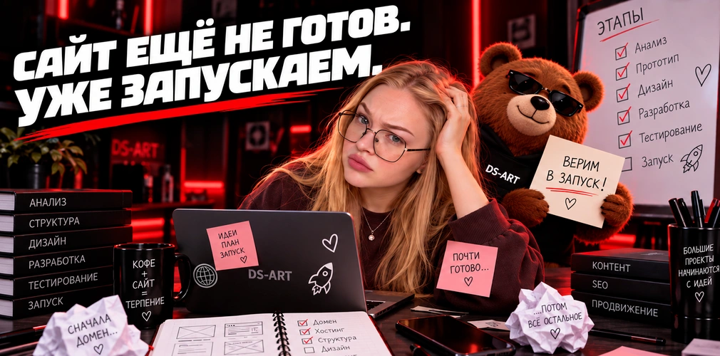 Этапы создания сайта с нуля - планирование, дизайн, разработка и запуск сайта до выхода проекта в онлайн