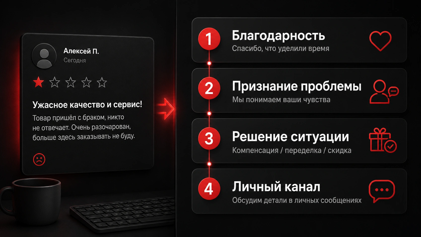 Как правильно отвечать на негатив и сохранять доверие клиентов Формула ответа на негативные отзывы о компании для защиты репутации и эффективного управления SERM