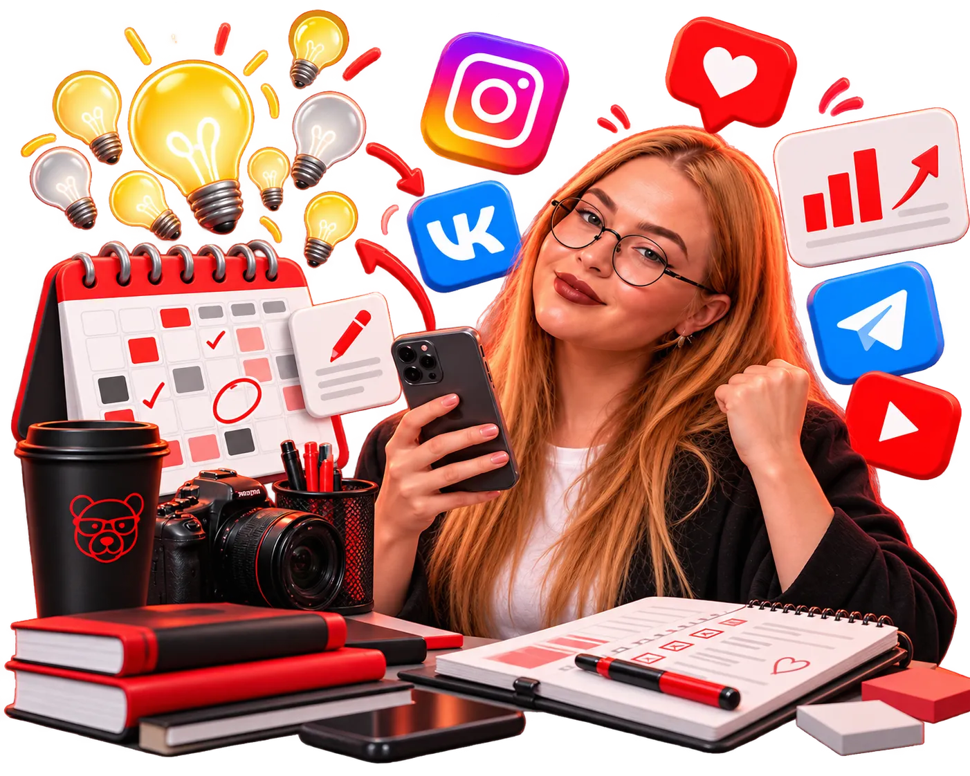 Комплексный СММ социальных сетей с созданием всех видов контента